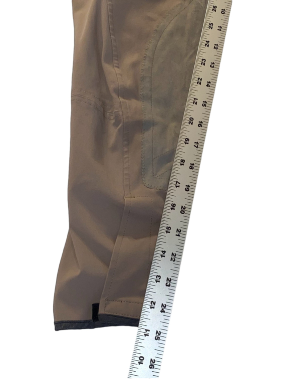 The Tailored Sportsman Wmn 30R Latte Knee Patch Schooling Breeches Side Zip USA - Picture 8 of 14